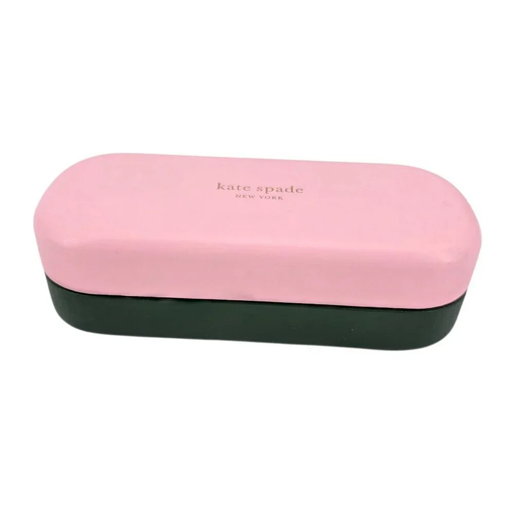 Kate Spade New York Glasses Hard Case Pink Green 6.25 X 2.75 X 2